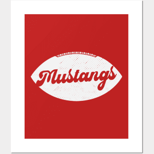 Retro Mustangs Football Posters and Art